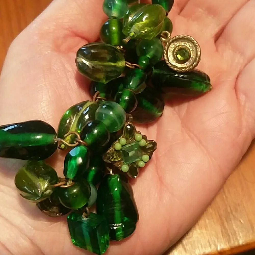 Glass bead and charm Bracelet